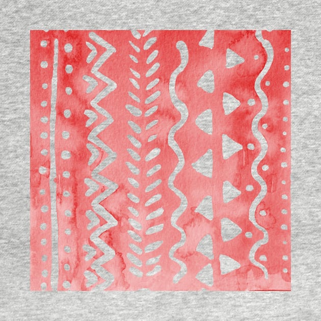 Loose boho chic pattern - red by wackapacka